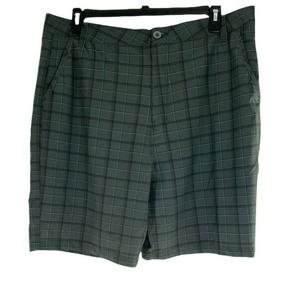 Kanu Shorts Men's Sz 38 Athletic Lightweight Button Pockets Soft Plaid Summer - Picture 3 of 7